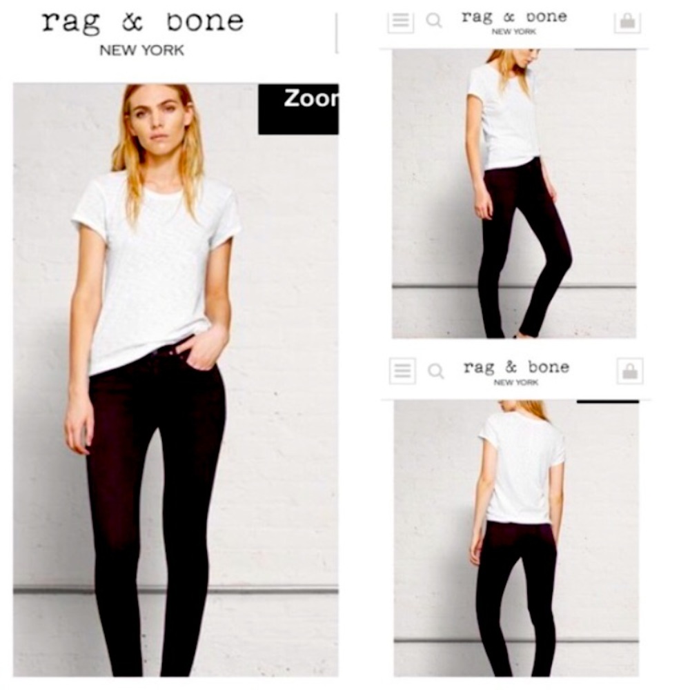 Rag & Bone Distressed Wine Skinny Jean size 27